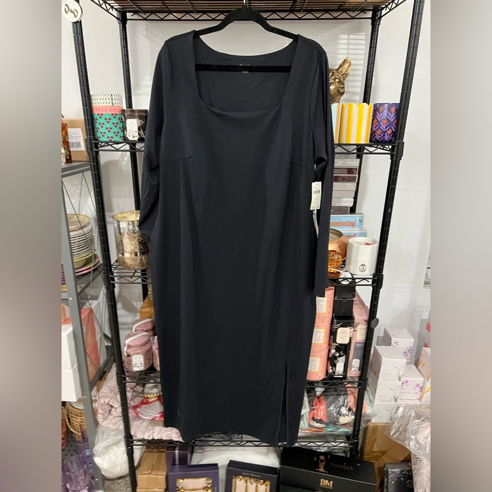 Anthropologie Daily Practice Long-Sleeve Square-Neck
Midi Dress, 2XL NWT - Picture 4 of 8